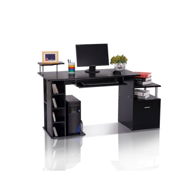 Ξύλινο Γραφείο με Θέση για Υπολογιστή και Πληκτρολόγιο 152 x 60 x 88 cm HOMCOM 920-013