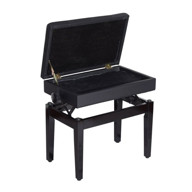 Ξύλινο Κάθισμα Πιάνου με Ρυθμιζόμενο Ύψος και Αποθηκευτικό Χώρο 54.5 x 33 x 48 - 58 cm HOMCOM 02-0710