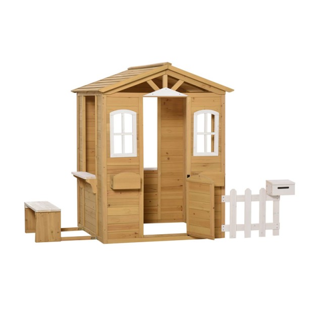 Ξύλινο Playhouse 204 x 107 x 140 cm Outsunny 345-020