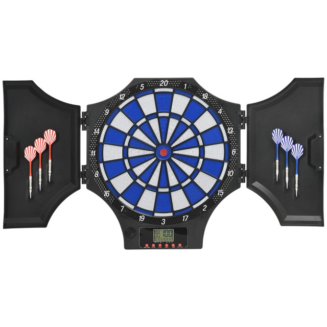 SPORTNOW Electronic Darts Board σε PP με 6 Darts και οθόνη LCD, 83x45x4 cm, κόκκινο και μαύρο A70-067V00BK