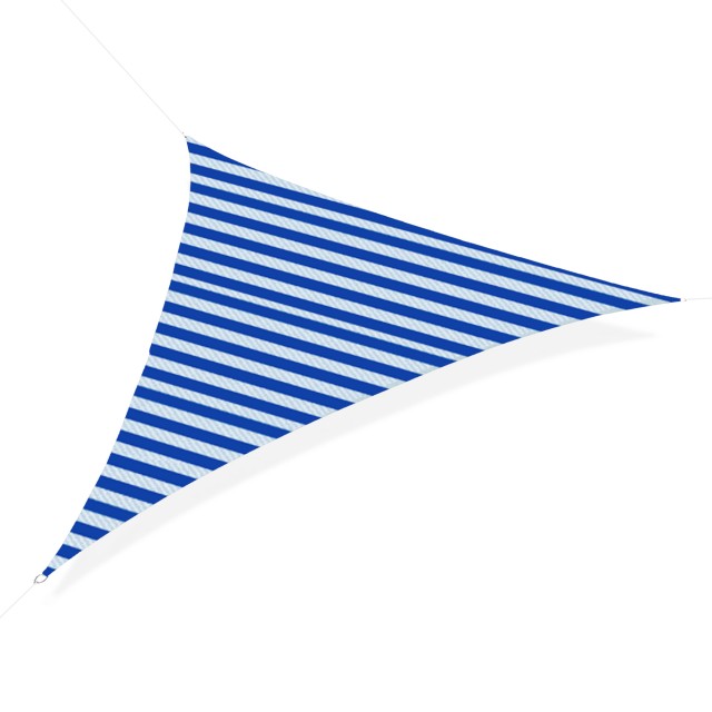 Outsunny Sun Awning Sail Shading Triangular 5x5x5m Anti-UV and Breathable σε HDPE, Λευκό και Μπλε 840-231BU